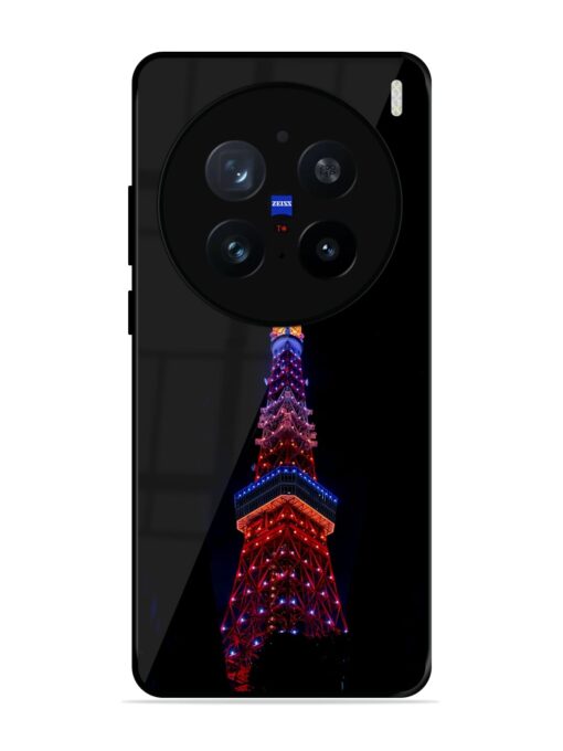 Eiffel Tower Night View Glossy Metal Phone Cover for Vivo X200 Pro (5G)