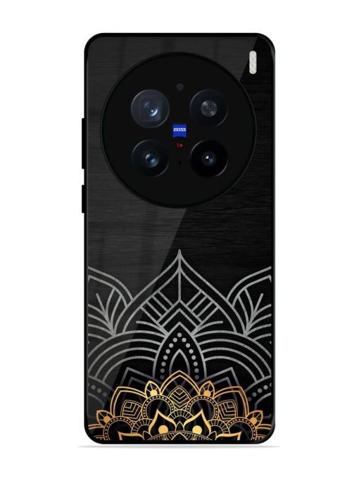 Decorative Golden Pattern Glossy Metal Phone Cover for Vivo X200 Pro (5G)