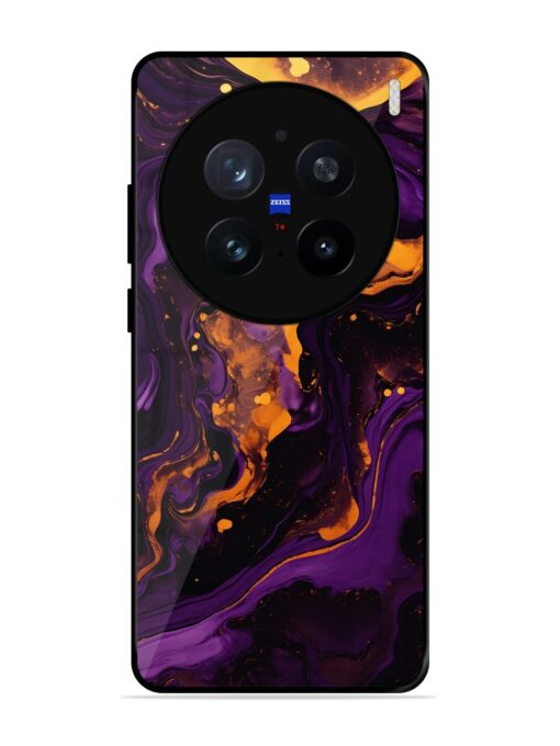 Painting Of A Purple Glossy Metal Phone Cover for Vivo X200 Pro (5G)