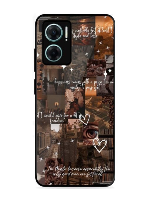 Melancholy Aesthetic Glossy Metal Phone Cover for Xiaomi Redmi 11 Prime (5G)