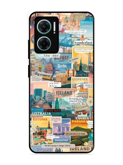 Travel Inspiration Collage Glossy Metal Phone Cover for Xiaomi Redmi 11 Prime (5G)