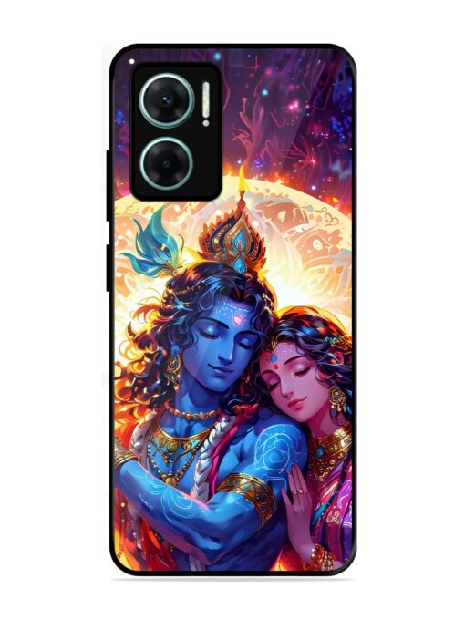 Radha Krishna Art Glossy Metal Phone Cover for Xiaomi Redmi 11 Prime (5G)