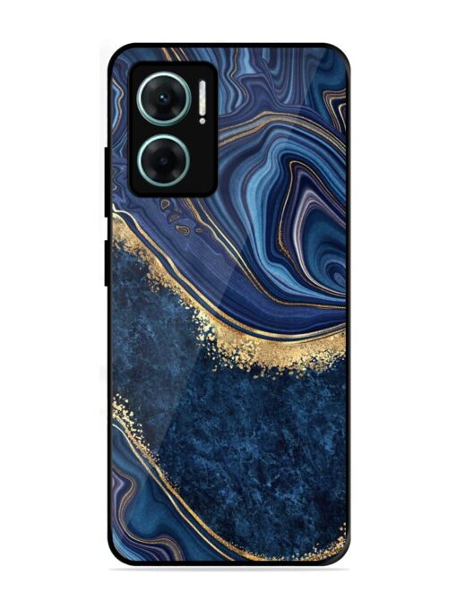 Abstract Background Blue Glossy Metal TPU Phone Cover for Xiaomi Redmi 11 Prime (5G)