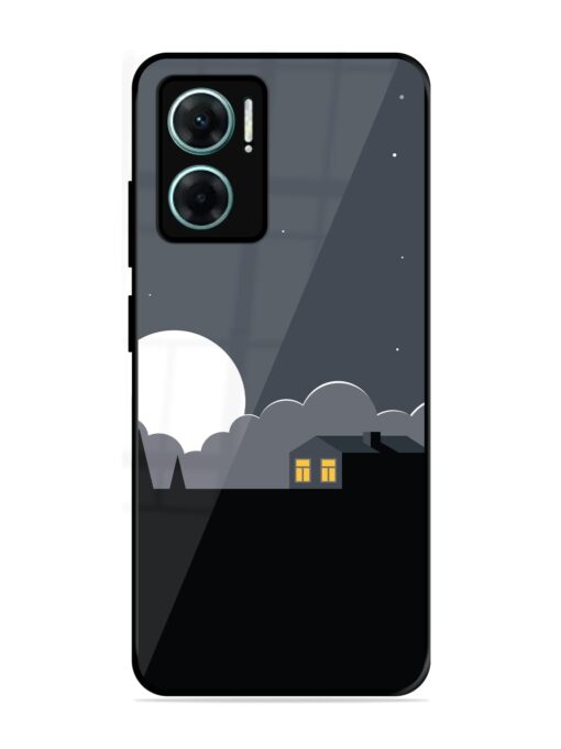 Full Moon Vector Art Glossy Metal Phone Cover for Xiaomi Redmi 11 Prime (5G)