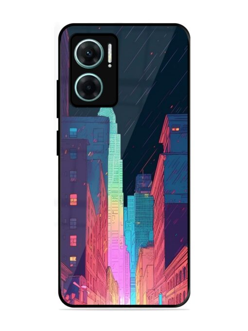 Minimal City Art Glossy Metal Phone Cover for Xiaomi Redmi 11 Prime (5G)