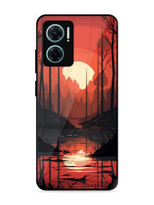 Natural Landscape Glossy Metal Phone Cover for Xiaomi Redmi 11 Prime (5G)