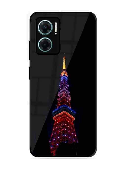 Eiffel Tower Night View Glossy Metal Phone Cover for Xiaomi Redmi 11 Prime (5G)