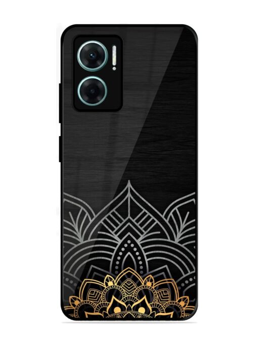 Decorative Golden Pattern Glossy Metal Phone Cover for Xiaomi Redmi 11 Prime (5G)