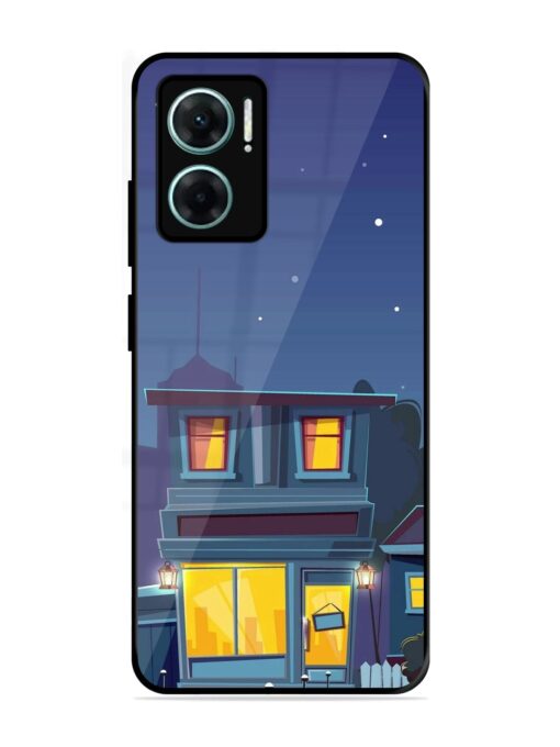 Vector Night House Glossy Metal Phone Cover for Xiaomi Redmi 11 Prime (5G)