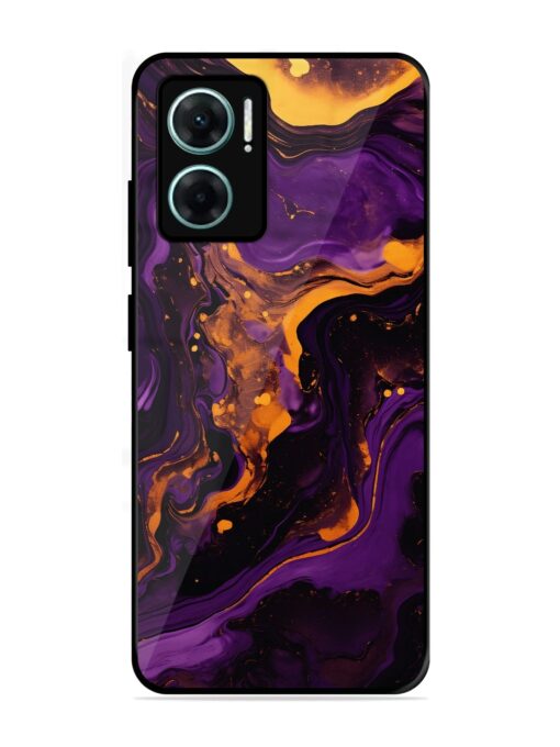 Painting Of A Purple Glossy Metal Phone Cover for Xiaomi Redmi 11 Prime (5G)