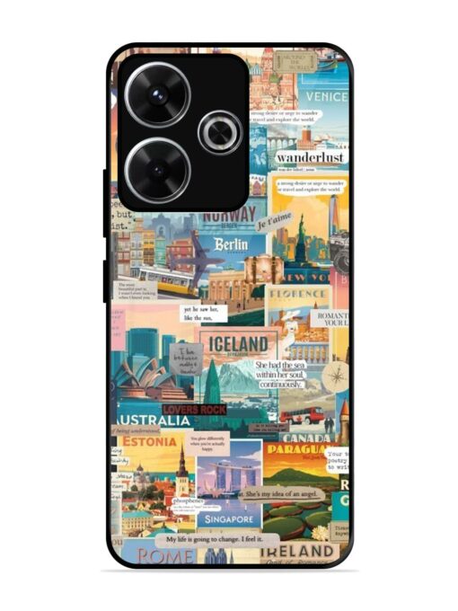 Travel Inspiration Collage Glossy Metal Phone Cover for Xiaomi Redmi 13 (5G)