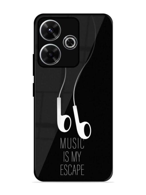 Music Is My Escape Glossy Metal Phone Cover for Xiaomi Redmi 13 (5G)