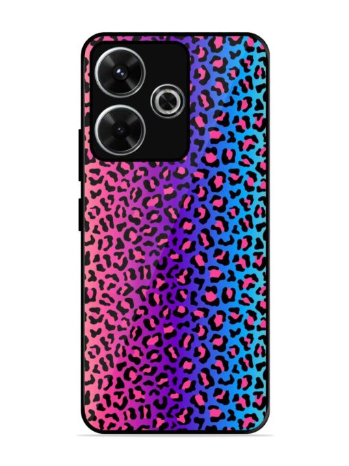 Colorful Leopard Seamless Glossy Metal Phone Cover for Xiaomi Redmi 13 (5G)