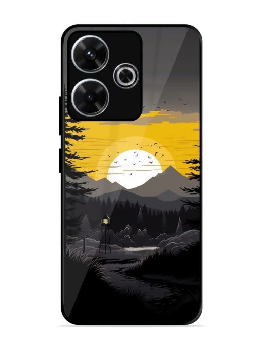 Sunset Vector Glossy Metal Phone Cover for Xiaomi Redmi 13 (5G)