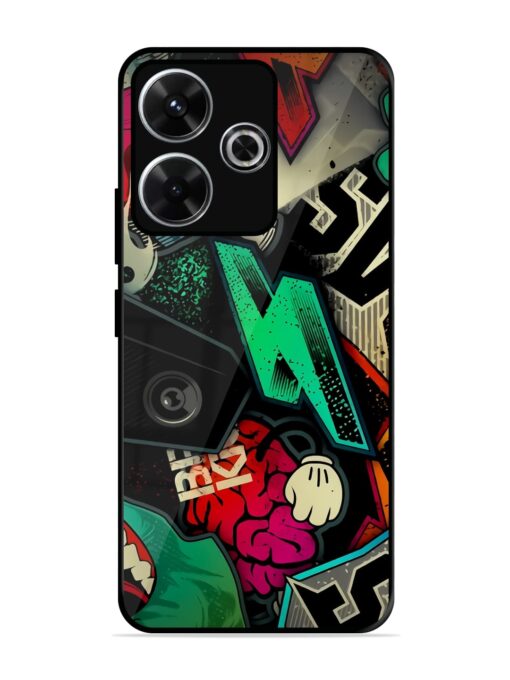 Graffiti Art Glossy Metal Phone Cover for Xiaomi Redmi 13 (5G)