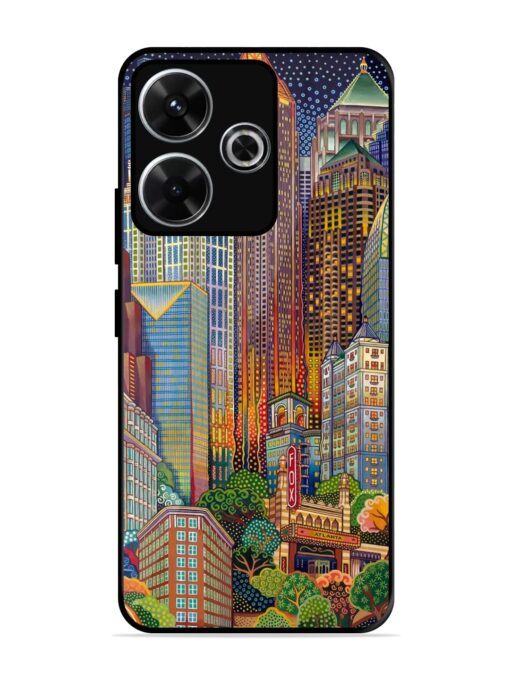 Cityscapes Art Glossy Metal Phone Cover for Xiaomi Redmi 13 (5G)