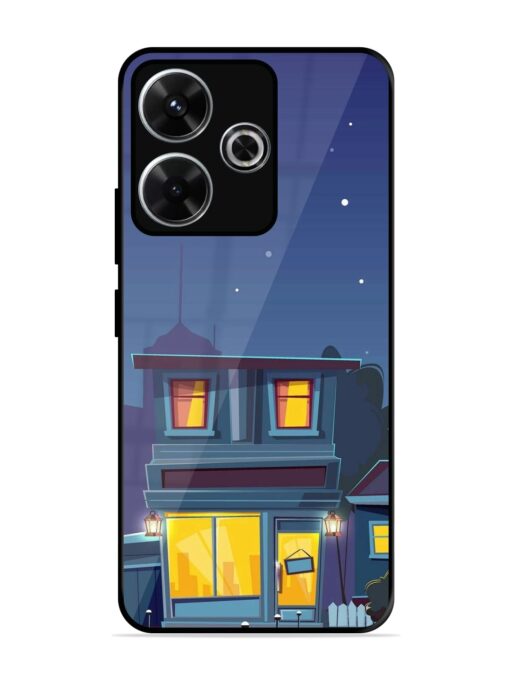 Vector Night House Glossy Metal Phone Cover for Xiaomi Redmi 13 (5G)