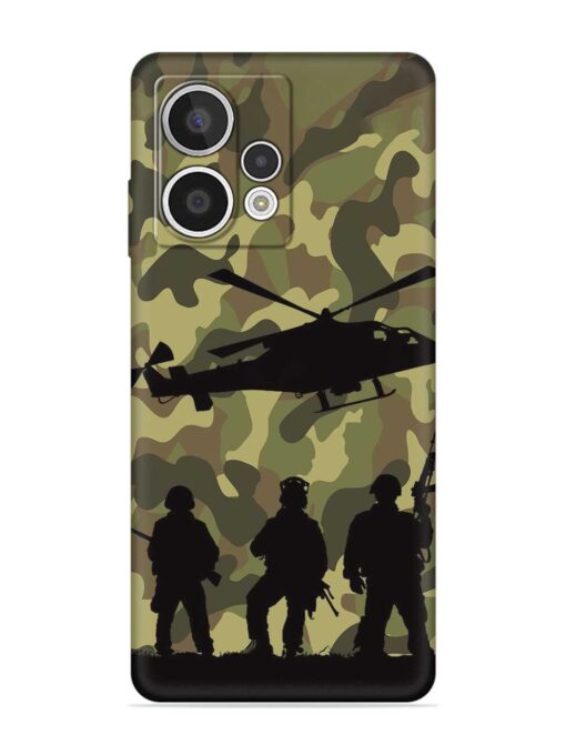 Army Heros Embossed Soft Silicone Case for HMD Crest Max (5G)