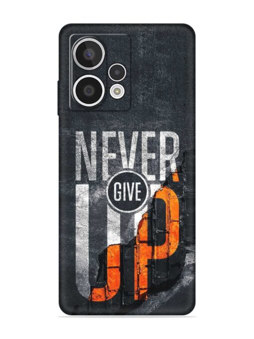 Never Give Up Embossed Soft Silicone Case for HMD Crest Max (5G)