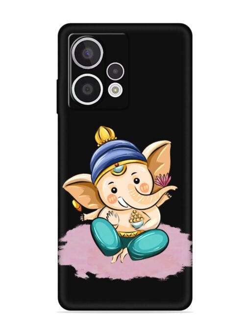 Bal Ganesh Vector Art Embossed Soft Silicone Case for HMD Crest Max (5G)