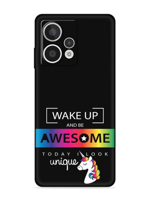 Inspirational Quote Unicorn Embossed Soft Silicone Case for HMD Crest Max (5G)