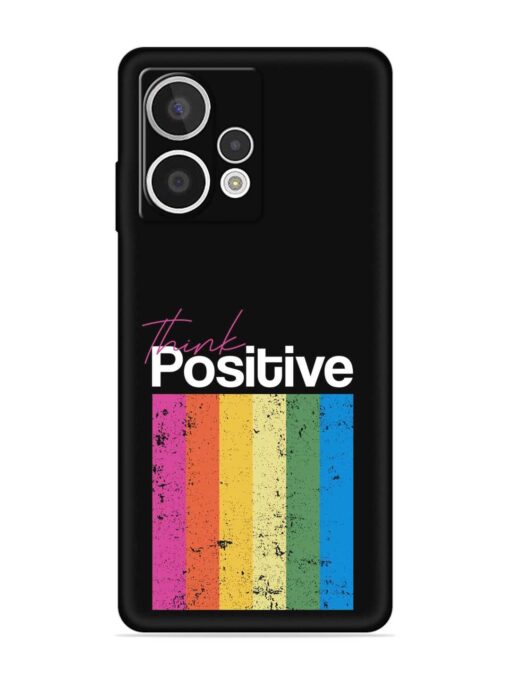 Think Positive Typography Embossed Soft Silicone Case for HMD Crest Max (5G)