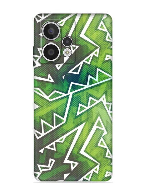 Green Graffiti Seamless Embossed Soft Silicone Case for HMD Crest Max (5G)