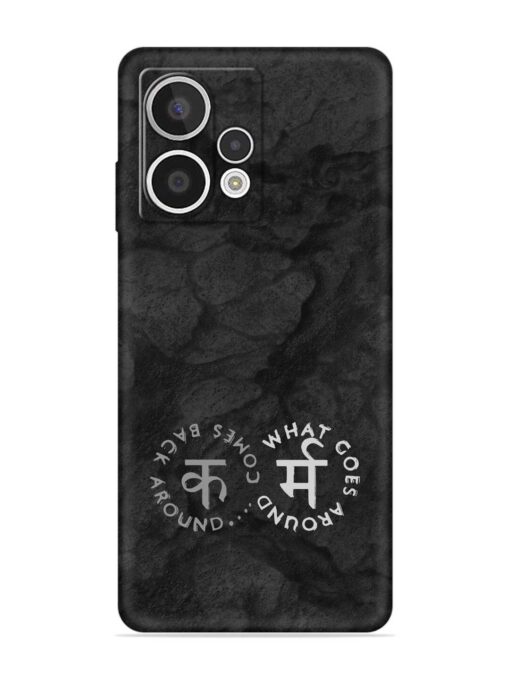 Karma Hindi Word Embossed Soft Silicone Case for HMD Crest Max (5G)