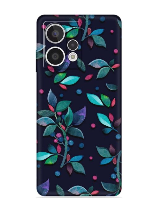 Decorative Watercolor Flower Embossed Soft Silicone Case for HMD Crest Max (5G)