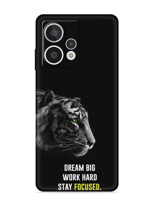 Dream Big Work Hard Embossed Soft Silicone Case for HMD Crest Max (5G)