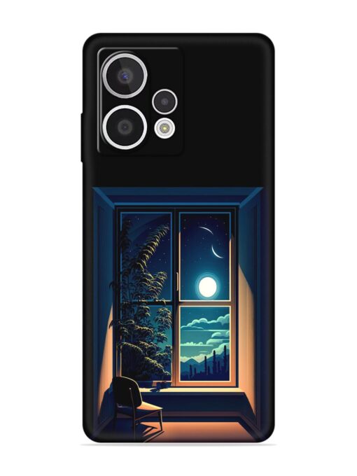 Night View At Window Embossed Soft Silicone Case for HMD Crest Max (5G)