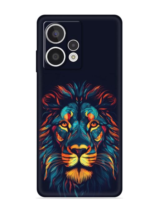 Colorful Lion Embossed Soft Silicone Case for HMD Crest Max (5G)