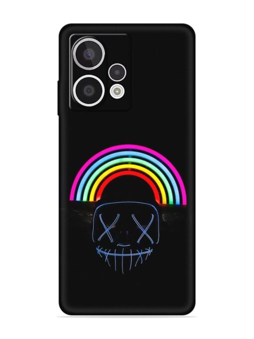 Mask Rainbow Embossed Soft Silicone Case for HMD Crest Max (5G)