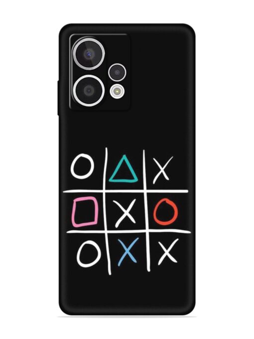 Super Neon Tic-Tac-Toe Embossed Soft Silicone Case for HMD Crest Max (5G)