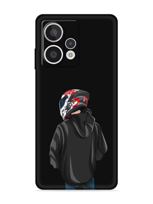 Motorcycle Rider Embossed Soft Silicone Case for HMD Crest Max (5G)