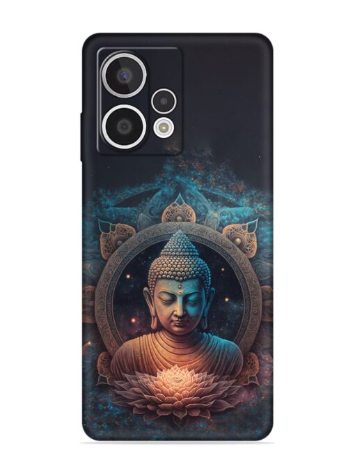 Gautam Buddha Embossed Soft Silicone Case for HMD Crest Max (5G)