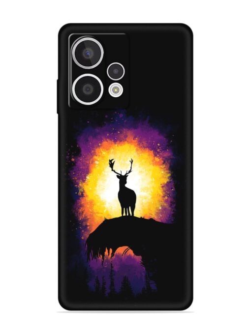 Elk Animal Art Embossed Soft Silicone Case for HMD Crest Max (5G)