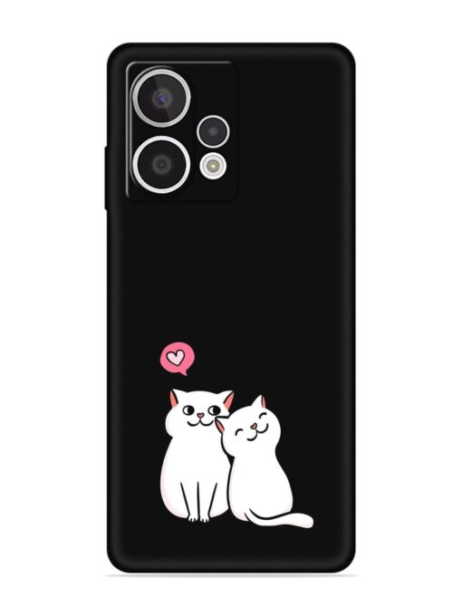 Cute Loving Cats Embossed Soft Silicone Case for HMD Crest Max (5G)