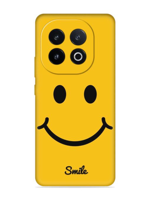 Yellow Smiley Embossed Soft Silicone Case for Iqoo 13 (5G)