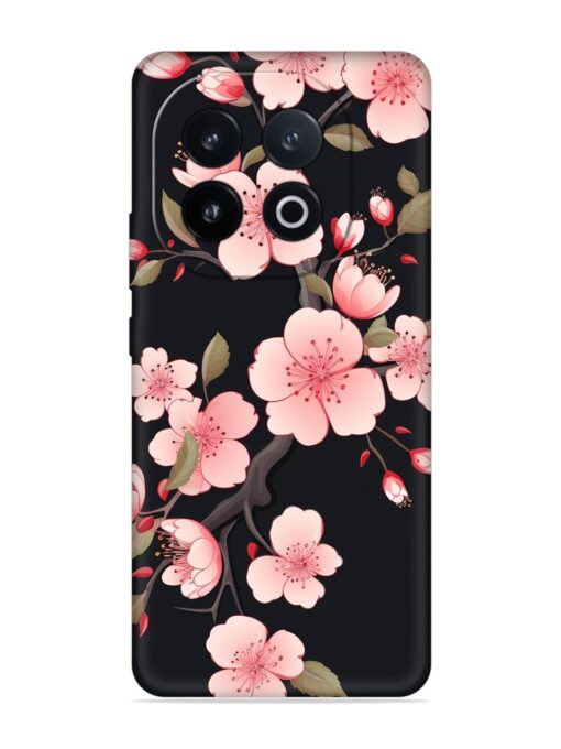 Cherry Blossom Embossed Soft Silicone Case for Iqoo 13 (5G)