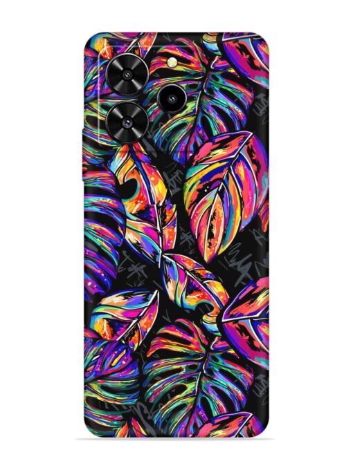 Tropical Seamless Vector Embossed Soft Silicone Case for Lava Yuva 4