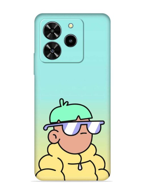 Doodles Cool Character Embossed Soft Silicone Case for Lava Yuva 4