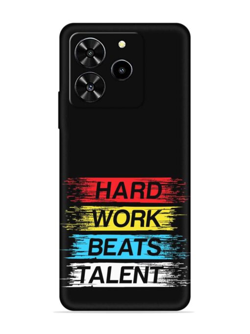 Hard Work Beats Embossed Soft Silicone Case for Lava Yuva 4