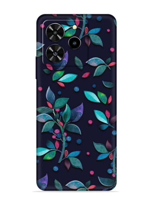 Decorative Watercolor Flower Embossed Soft Silicone Case for Lava Yuva 4