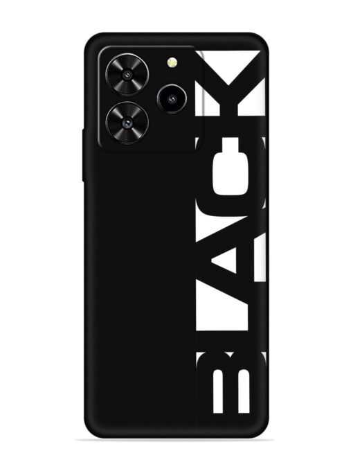 Black Typo Embossed Soft Silicone Case for Lava Yuva 4