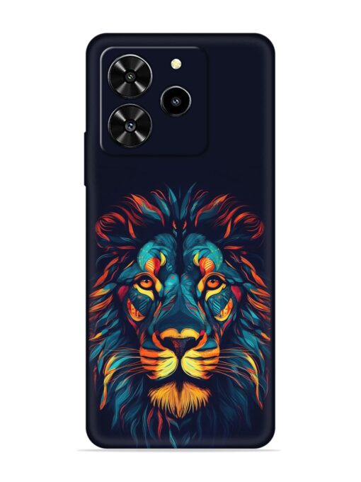 Colorful Lion Embossed Soft Silicone Case for Lava Yuva 4