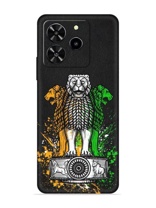 Pillars Of Ashoka Embossed Soft Silicone Case for Lava Yuva 4