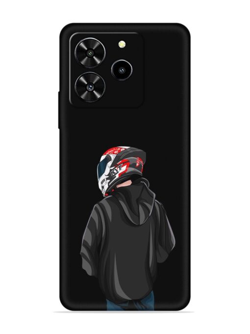 Motorcycle Rider Embossed Soft Silicone Case for Lava Yuva 4