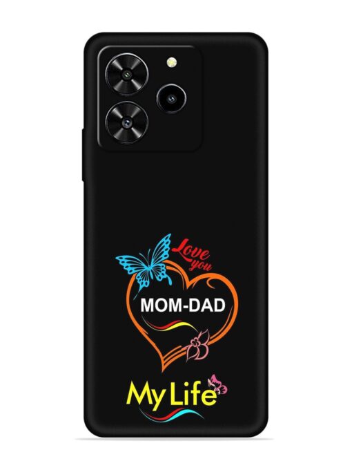 Love You Mom Dad Embossed Soft Silicone Case for Lava Yuva 4