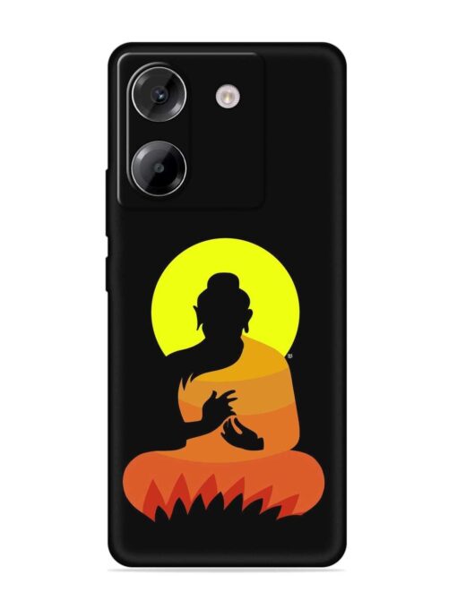 Buddha Art Black Embossed Soft Silicone Case for Poco M7 Pro (5G)